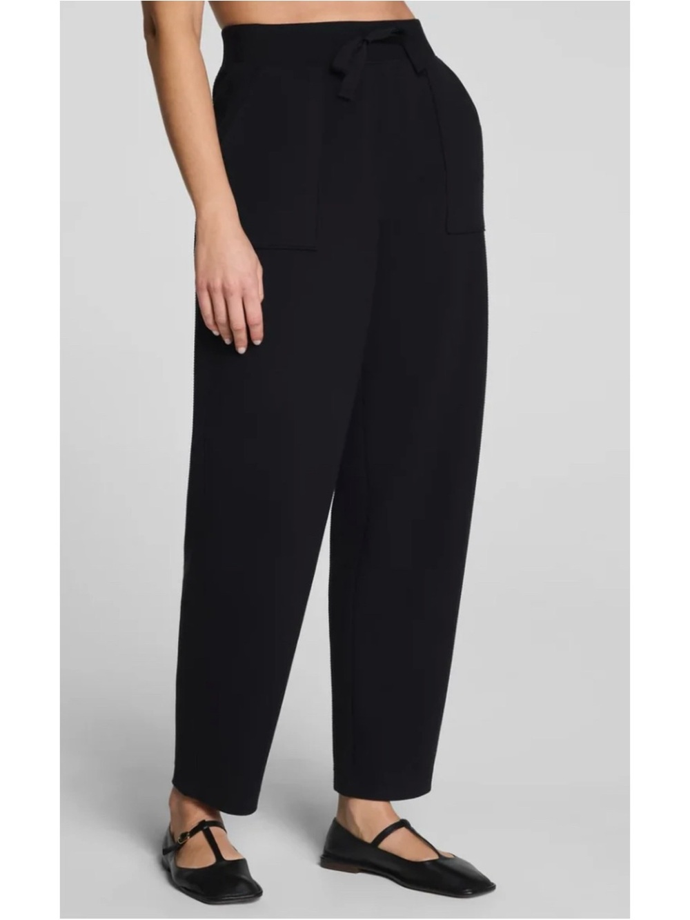 SPANX Air Essentials French Rib Barrel Leg Pant in Very Black Size 1XPTall ~ NEW